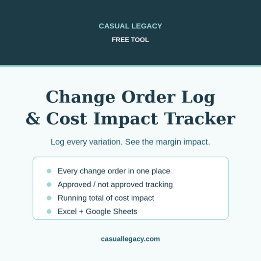 Change Order Log & Cost Impact Tracker (Free)